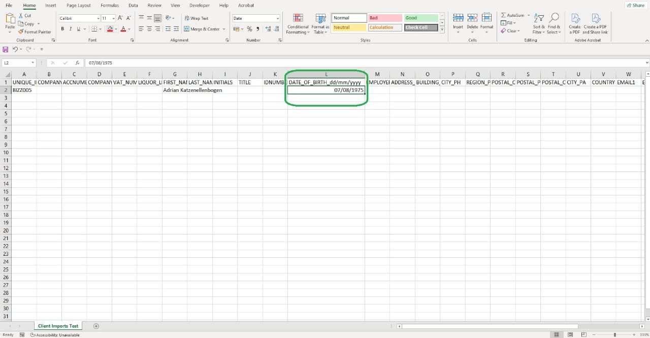 Excel Confirmation
